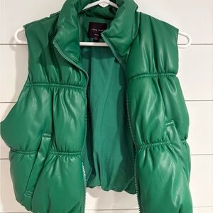 Love Tree Quilted Green Vest for Layering